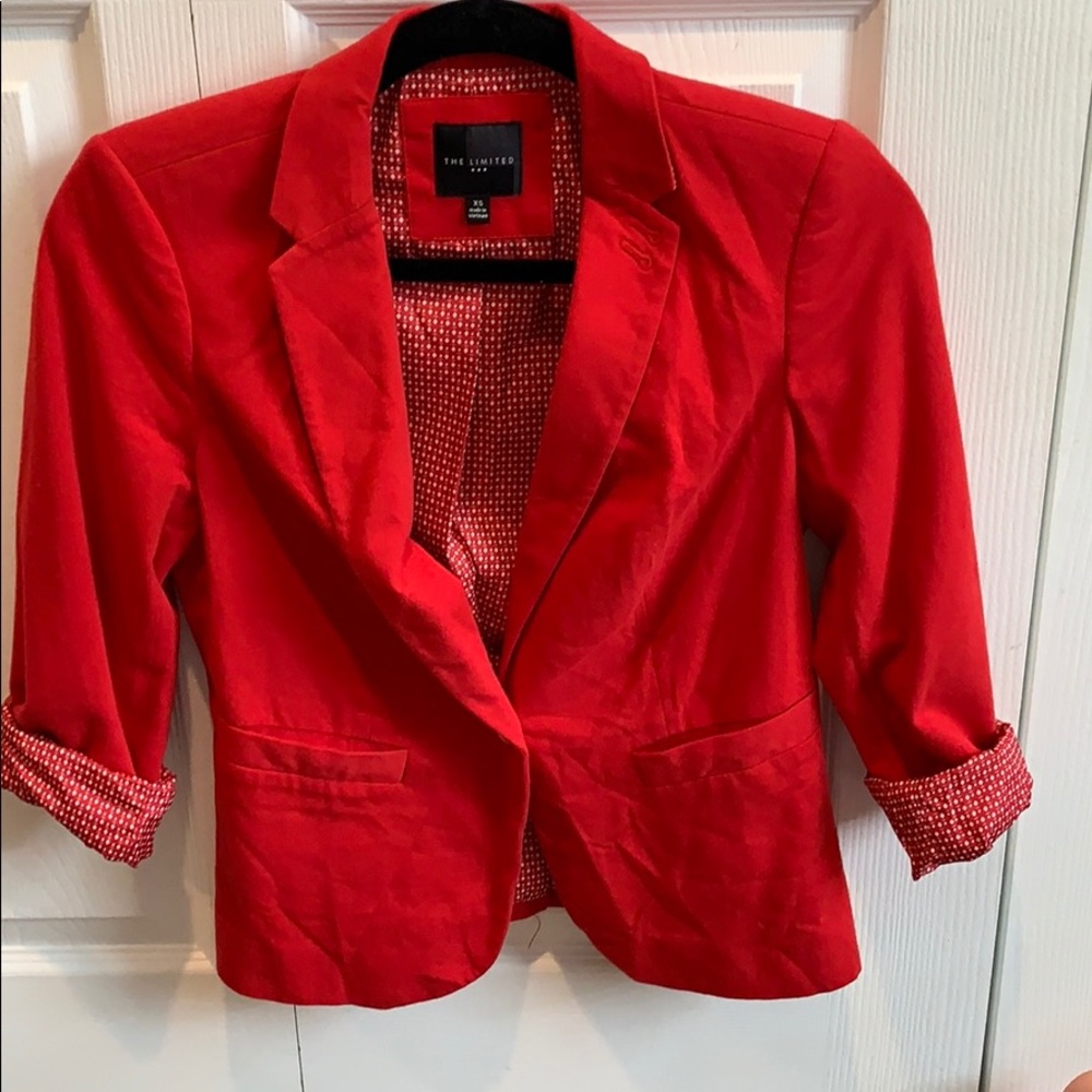 Red casual blazer from the limited